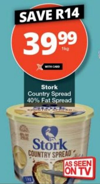 Checkers Stork Country Spread 40% Fat Spread offer