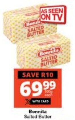 Checkers Bonnita SALTED BUTTER offer