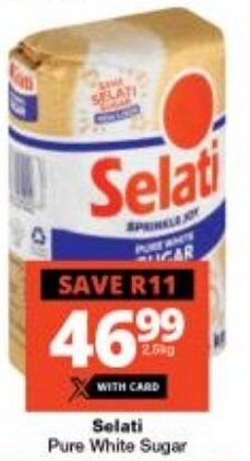 Checkers Selati Pure White Sugar offer
