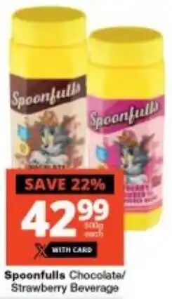 Checkers Spoonfulls Chocolate/ Strawberry Beverage offer