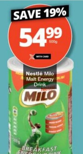 Checkers Nestlé Milo Malt Energy Drink offer