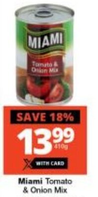 Checkers Miami Tomato & Onion Mix offer