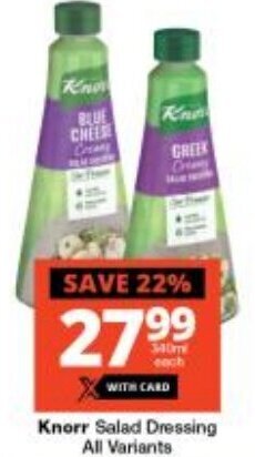 Checkers Knorr Salad Dressing All Variants offer