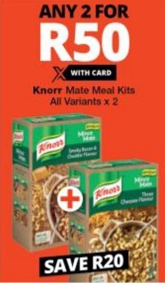 Checkers Knorr Mate Meal Kits All Variants x 2 offer