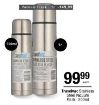 Checkers Travelvac Stainless Steel Vacuum Flask 500ml offer