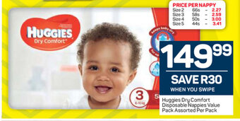 Pick n Pay Huggies Dry Comfort Disposable Nappies Value Pack offer