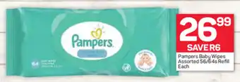 Pick n Pay Pampers baby Wipes 56/64s Refill offer