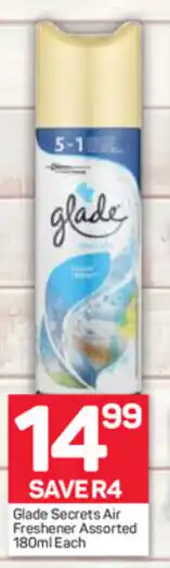 Pick n Pay Glade Secrets Air Freshener 180ml offer