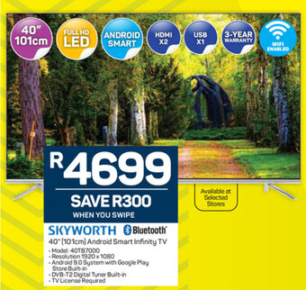 Skyworth 40" (101cm) Android Smart Infinity TV