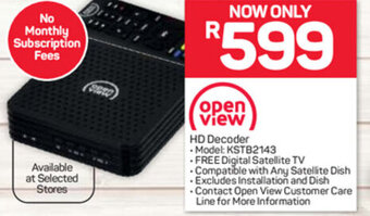 Pick n Pay Open View HD Decoder offer