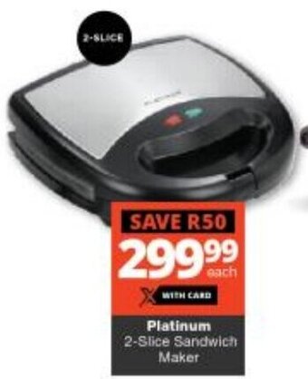 Checkers Platinum 2-Slice Sandwich Maker offer