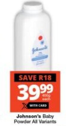Checkers Johnson's Baby Powder All Variants offer