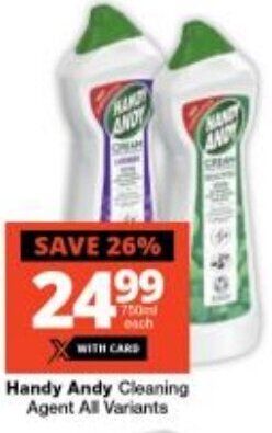 Checkers Handy Andy Cleaning Agent All Variants offer