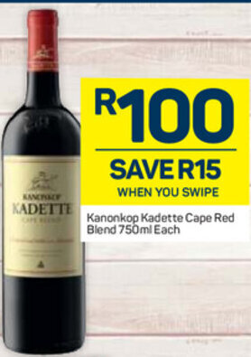 Pick n Pay Kanonkop Kadette Cape Red Blend 750ml offer