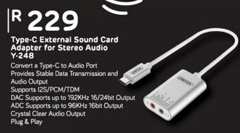 Computer Mania Type-C External Sound Card Adapter for Stereo Audio Y-248 offer