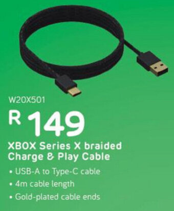 Xbox Series X Braided Charge & Play Cable