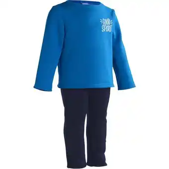 Decathlon 100 warm'y baby gym tracksuit - blue offer