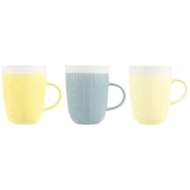 Knit embossed coffee mug (assorted item supplied at random) offer at