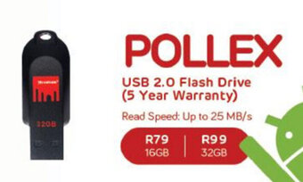 Computer Mania Pollex USB 2.0 Flash Drive 16GB offer