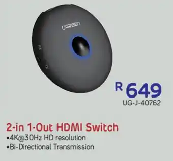 2-in 1-Out HDMI Switch