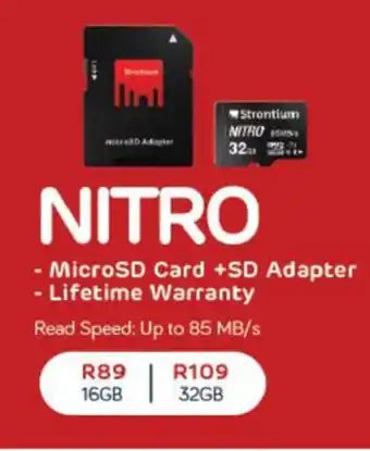 Computer Mania Nitro MicroSD Card + SD Adapter 16GB offer