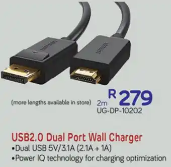 USB2.0 Dual Port Wall Charger