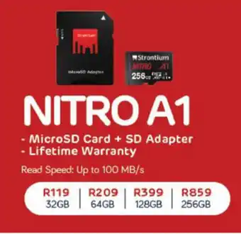 Computer Mania Nitro A1 MicroSD Card + SD Adapter 128GB offer