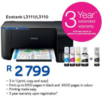 Computer Mania Epson Ecotank L3111/L3110 offer