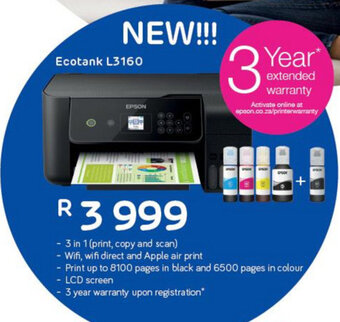 Computer Mania Epson Ecotank L3160 offer