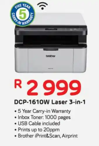 Computer Mania Brother Printer DCP-1610W Laser 3-in-1 offer