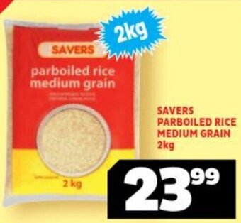 SAVERS PARBOILED RICE MEDIUM GRAIN 2kg