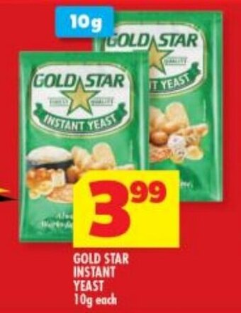 Usave GOLD STAR INSTANT YEAST 10g each offer