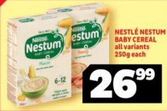 Usave NESTLÉ NESTUM BABY CEREAL all variants 250g each offer