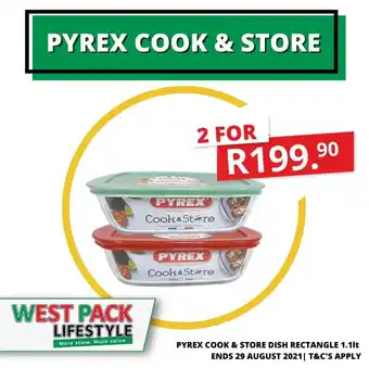 Pyrex Cook & Store Dish Rectangle 1.1lt