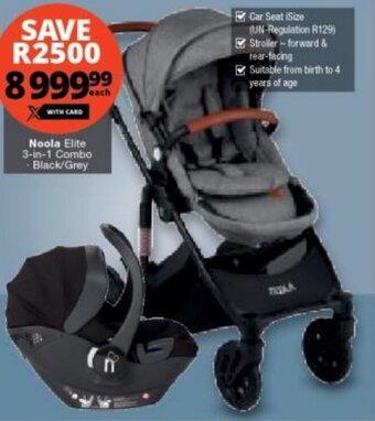 Checkers Noola Elite 3-in-1 Combo Black/Grey offer