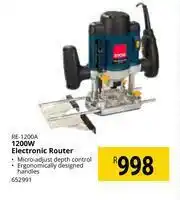 Builders Warehouse Ryobi 1200W Electronic Router RE-1200A offer