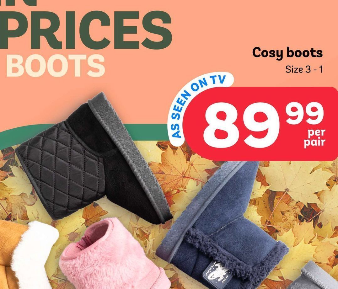 Cosy boots offer at PEP