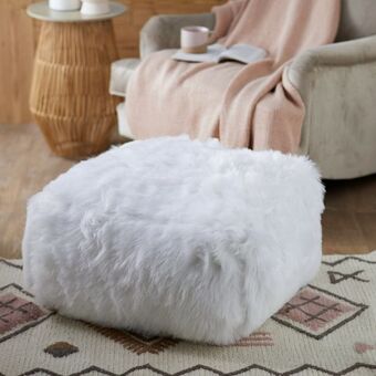 HomeChoice Polar fur ottoman offer