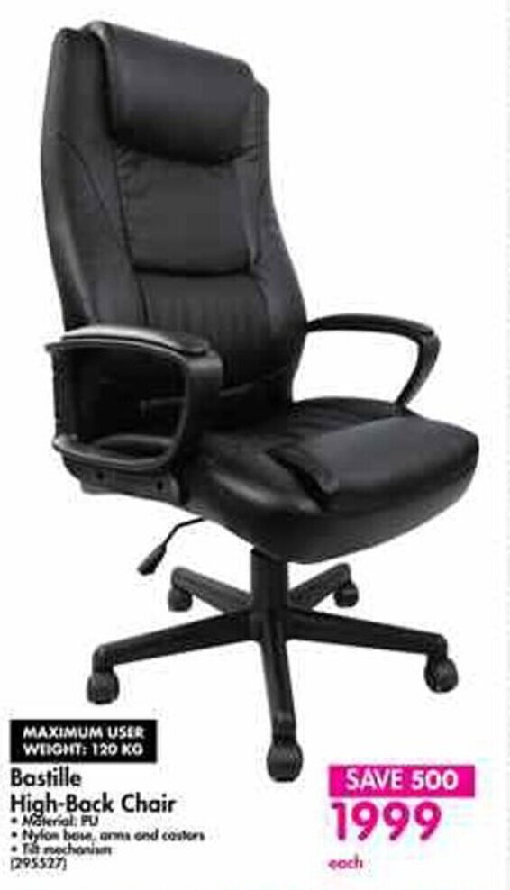 Bastille HighBack Chair offer at Makro