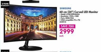 Makro SAMSUNG 60 cm (24") Curved LED Monitor offer