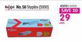 Rexet No. 56 Staples (5000)