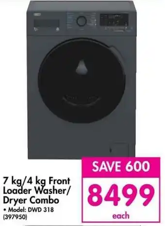 Makro 7kg/4kg Front Loader Washer/Dryer Combo offer