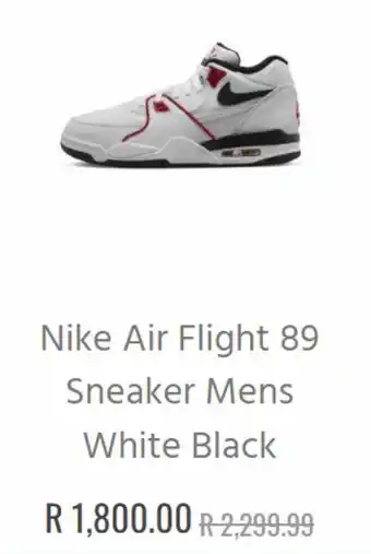 Nike air flight 89 sneaker mens white black