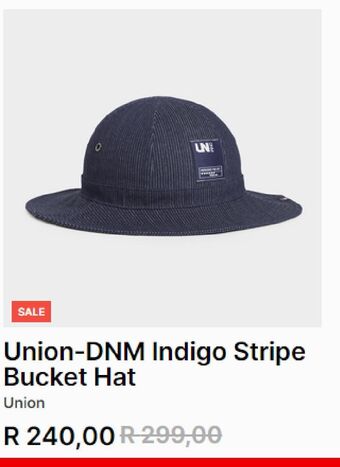 Markham Union-dnm indigo stripe bucket hat offer