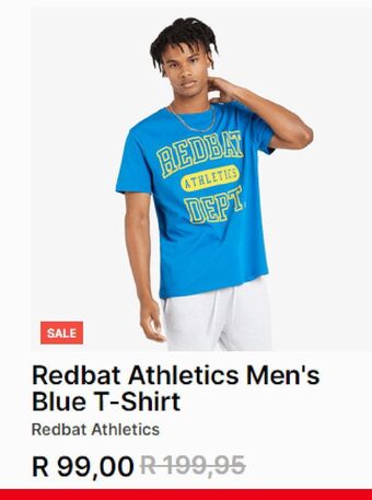 Sportscene Redbat athletics men's blue t-shirt offer