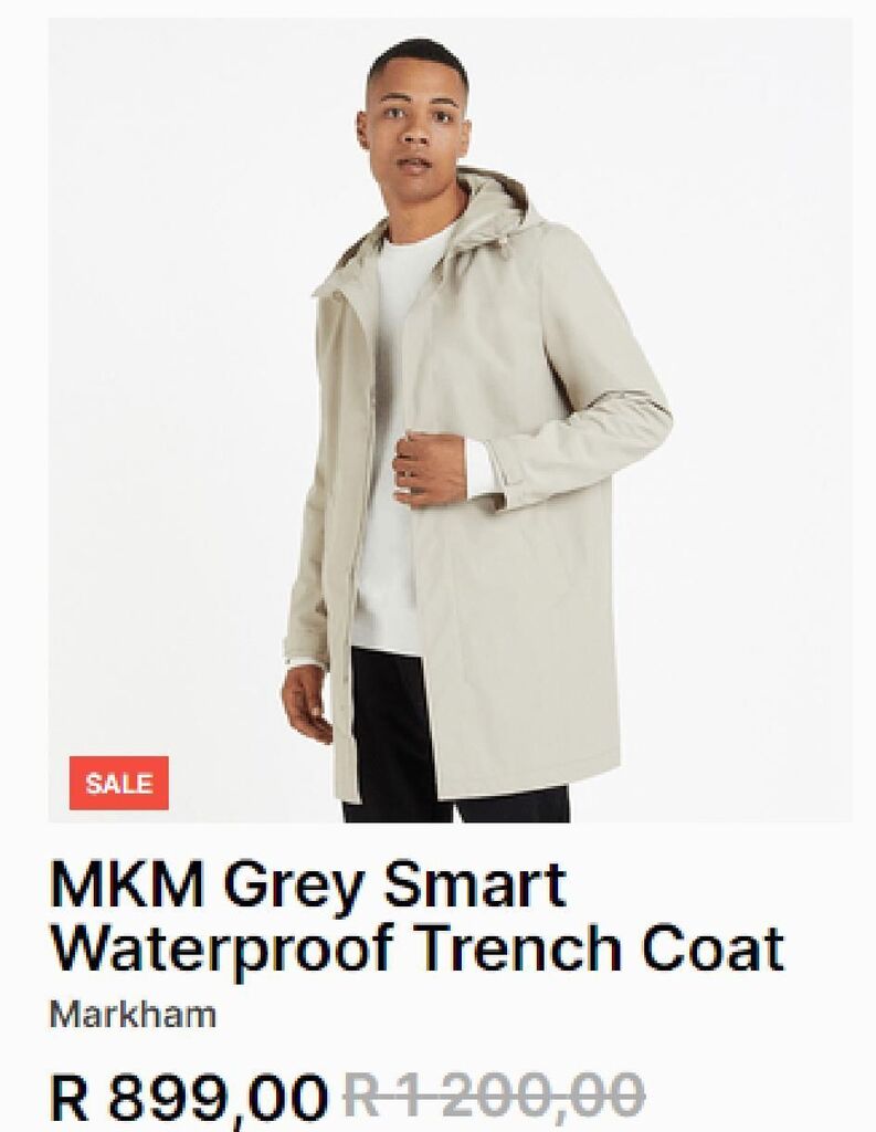 Trench coat offer at Markham