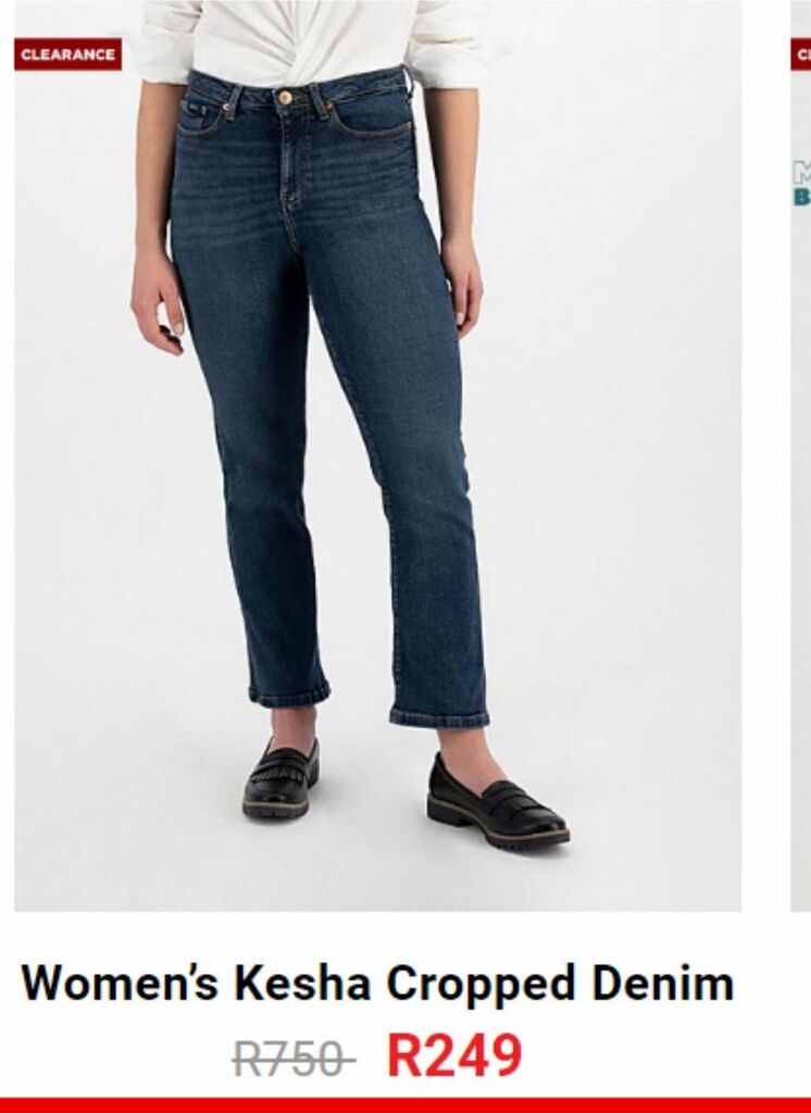 Women's kesha cropped denim offer at Old Khaki