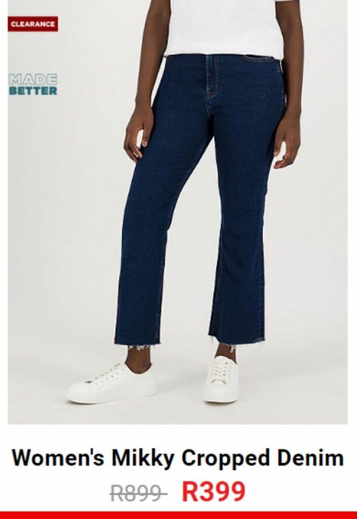 Women's mikky cropped denim offer at Old Khaki