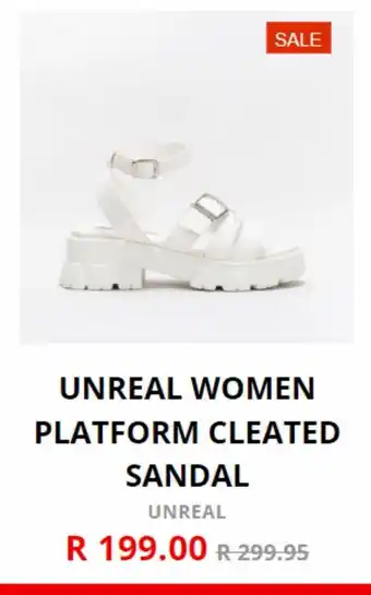 Shoe City Unreal women platform cleated sandal offer