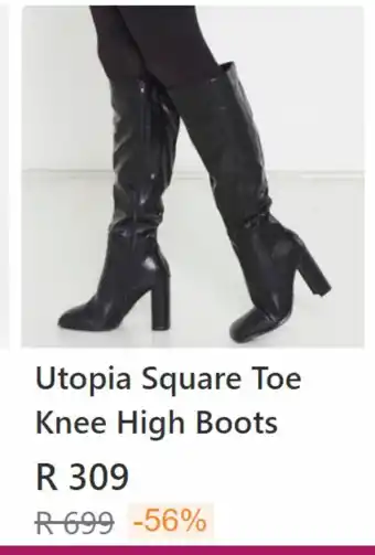 Zando Utopia square toe knee high boots offer